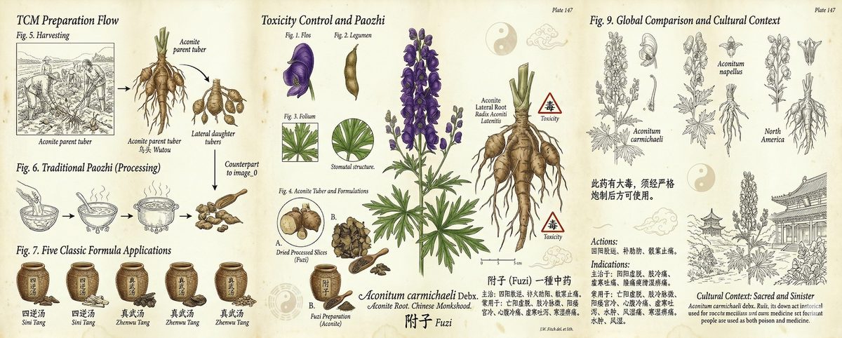 Fuzi (Aconite Root) — classical plate