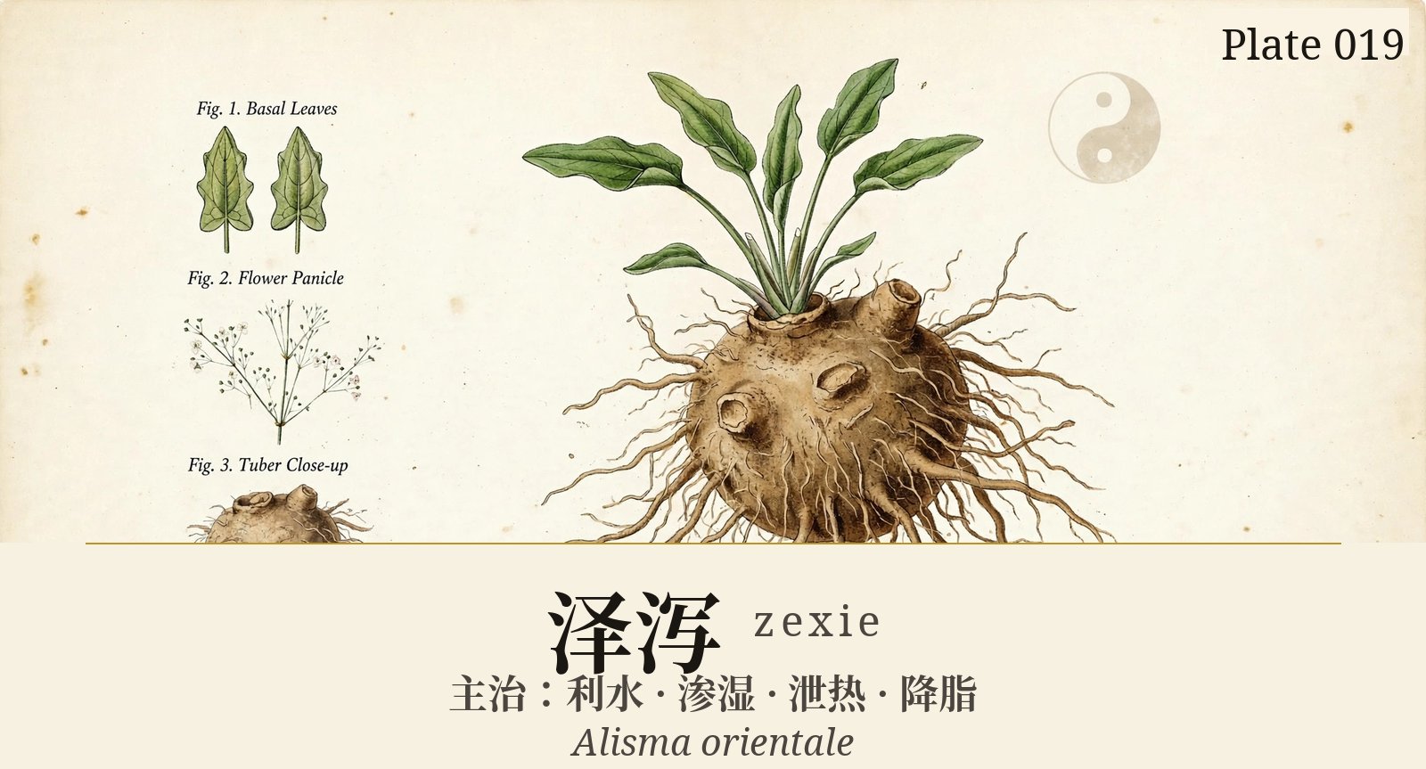 Zexie (Water Plantain) — classical plate